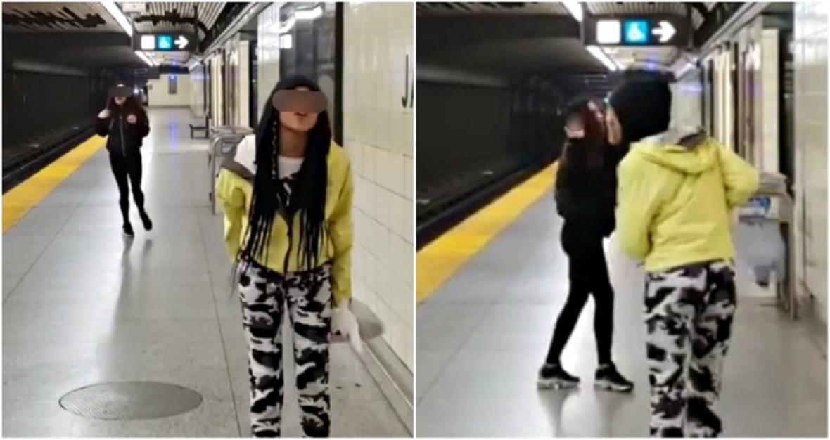 حمله نژادپرستانه به زن کره ای در متروی کانادا!